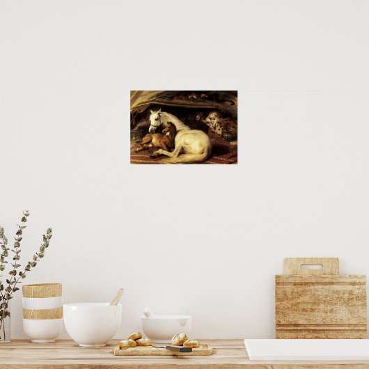 DE ARABISCHE TENT MET HOREN EN ANDERE DIEREN POSTER (Keuken)