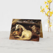 DE ARABISCHE TENT MET HOREN EN DIEREN Moederdag Kaart (Gele Bloem)