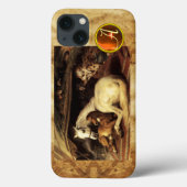 DE ARABISCHE TENT MET HORSE Oranje geagatte monogr Case-Mate iPhone Case (Achterkant)
