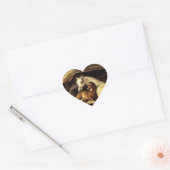 DE ARABISCHE TENT MET HORSEN, ANDERE DIEREN HART STICKER (Envelop)