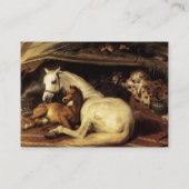 DE ARABISCHE TENT MET PAARDEN ,ANDERE DIEREN PERKA VISITEKAARTJE (Achterkant)