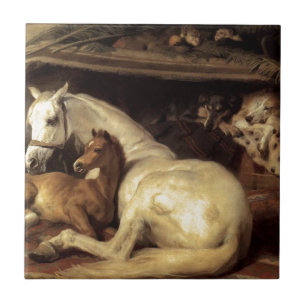 De Arabische Tent van Edwin Henry Landseer Tegeltje