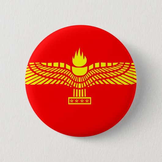 de aramaic-vlag- ronde button 5,7 cm (Voorkant)