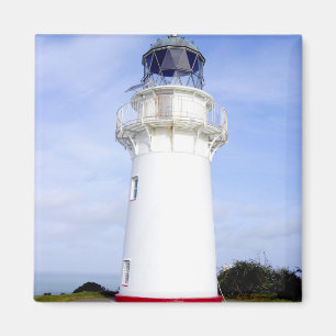 De Araroa, Nieuw-Zeeland. Een vuurtoren geeft Magneet