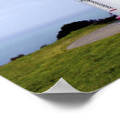 De Araroa, Nieuw-Zeeland. Een vuurtoren geeft Poster (Hoek)