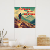 De Arbeid Is De Beloning Hardloper Bergen Poster (Keuken)