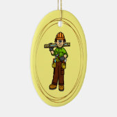 De Arbeider van de bouw met Niveau en de Ornament (Rechts)