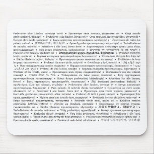 De arbeiders van de wereld, verenigen! Mousepad Muismat