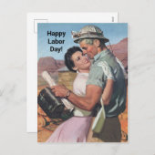 De arbeidersPCs van de Dag van de Arbeid van de Feestdagenkaart (Voorkant / Achterkant)