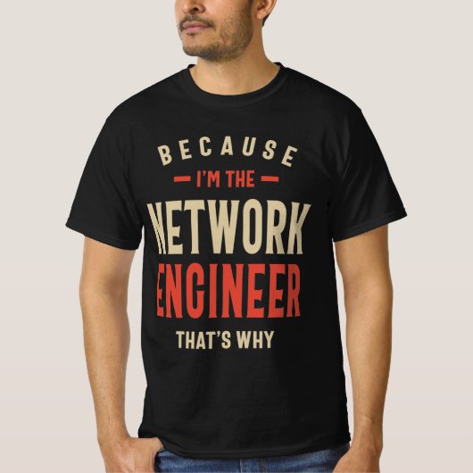 De Arbeidsplaats van de Ingenieur van het netwerk  T-shirt (Voorkant)