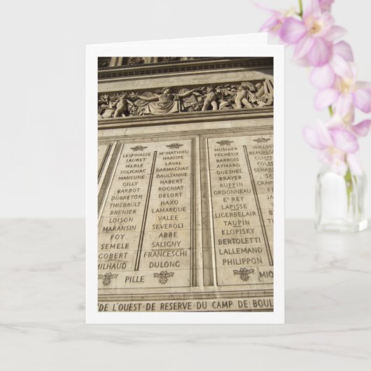 De Arc De Triomphe-herdenkingsmonument, Parijs, Fr Kaart (Orchidee)