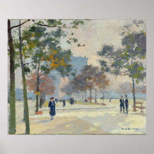 De Arc de Triomphe in het najaar van Parijs Poster (Voorkant)