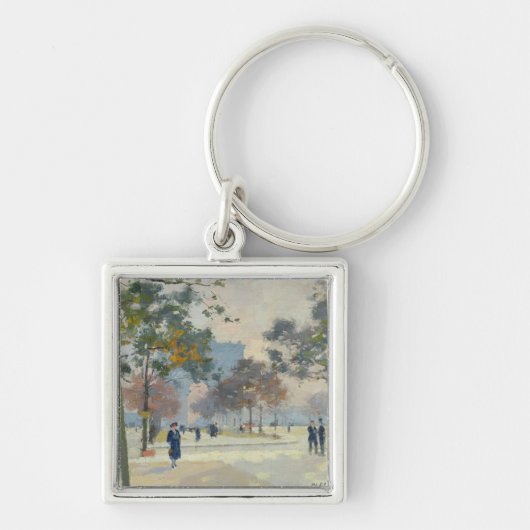 De Arc de Triomphe in het najaar van Parijs Sleutelhanger (Voorkant)