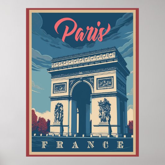 De Arc de Triomphe Vintage Poster (Voorkant)