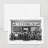 De Arcade Bowling Alley  Saloon Briefkaart (Voorkant / Achterkant)