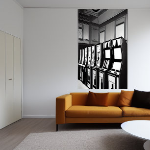 De arcadezaal AI Art Poster