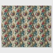 De Arcane Anarchie - Gotische Bloemen Bandana Cadeaupapier (Vlak)