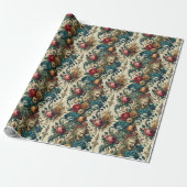 De Arcane Anarchie - Gotische Bloemen Bandana Cadeaupapier (Uitgerold)