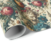 De Arcane Anarchie - Gotische Bloemen Bandana Cadeaupapier (Rol Hoek)