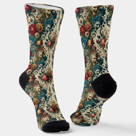 De Arcane Anarchy - Gotisch Victoriaans wandtapijt Sokken (Gebogen)