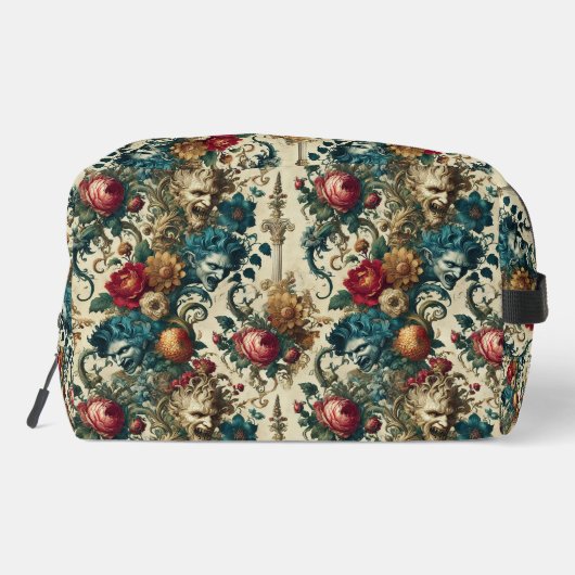 De Arcane Anarchy - Gotische Groteske Bloemenrel Toilettasje (Achterkant)