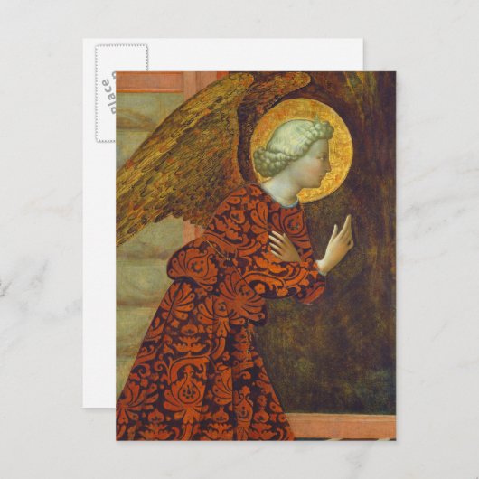 De Archangel Gabriel, c. 1430 (temperatuur op het  Briefkaart (Voorkant / Achterkant)