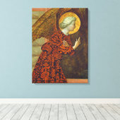De Archangel Gabriel, c. 1430 (temperatuur op het Canvas Afdruk (Insitu (Houten vloer))
