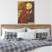 De Archangel Gabriel, c. 1430 (temperatuur op het Canvas Afdruk (Insitu (Slaapkamer))