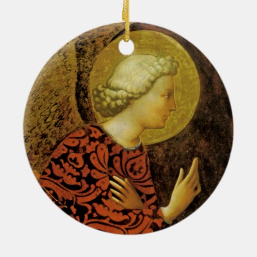 De Archangel Gabriel Keramisch Ornament (Achterkant)