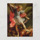 De Archangel Michael die Satan verslaat Briefkaart (Voorkant)
