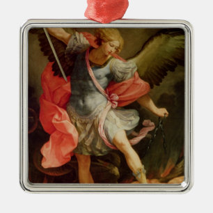 De Archangel Michael die Satan verslaat Metalen Ornament