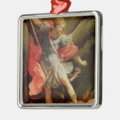 De Archangel Michael die Satan verslaat Metalen Ornament (Links)