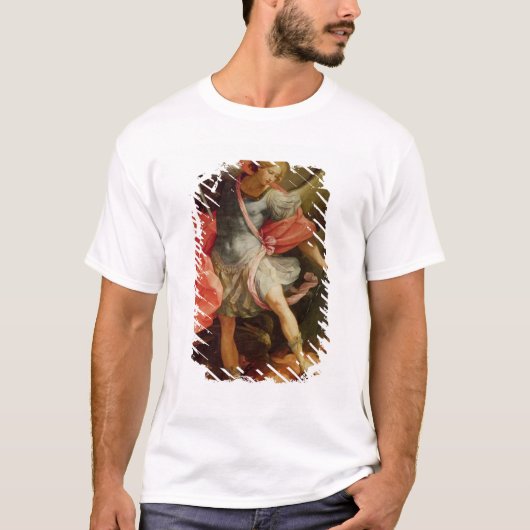 De Archangel Michael die Satan verslaat T-shirt (Voorkant)