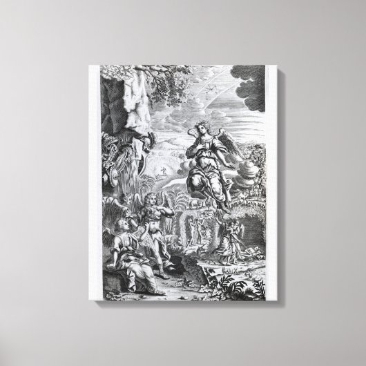 De archangel Uriel informeert Gabriel Canvas Afdruk (Voorkant)