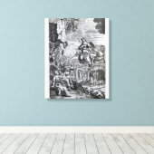De archangel Uriel informeert Gabriel Canvas Afdruk (Insitu (Houten vloer))