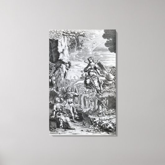 De archangel Uriel informeert Gabriel Canvas Afdruk (Voorkant)