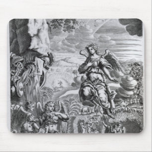 De archangel Uriel informeert Gabriel Muismat