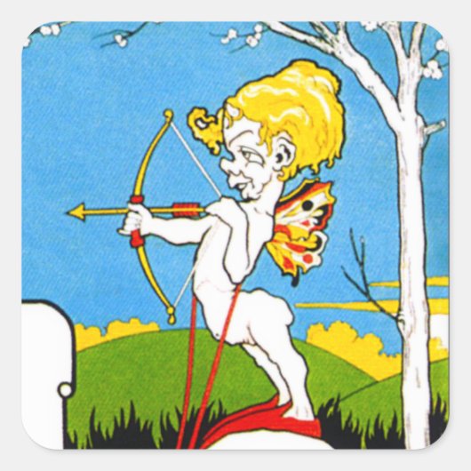 De Archer Vierkante Sticker (Voorkant)