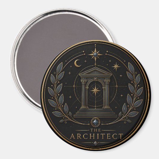 De Architect Steenbok Archetype Cirkelmagneet Magneet (Voorkant / Achterkant)