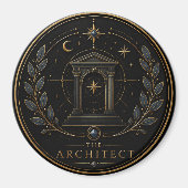 De Architect Steenbok Archetype Cirkelmagneet Magneet (Voorkant)