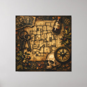 De Architect van de Dood: H.H. Holmes Moordkasteel Canvas Afdruk