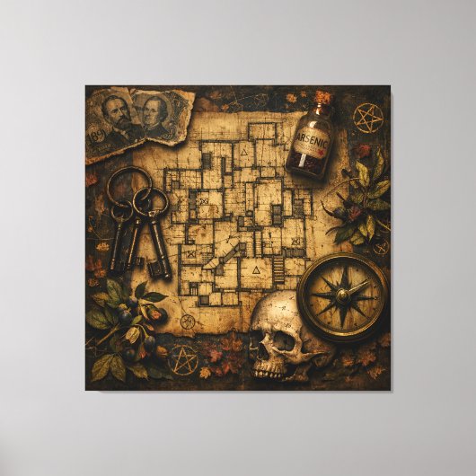 De Architect van de Dood: H.H. Holmes Moordkasteel Canvas Afdruk (Voorkant)