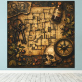 De Architect van de Dood: H.H. Holmes Moordkasteel Canvas Afdruk (Insitu (Houten vloer))