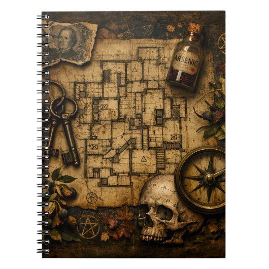De Architect van de Dood: H.H. Holmes Moordkasteel Notitieboek (Voorkant)