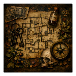 De Architect van de Dood: H.H. Holmes Moordkasteel Perfect Poster