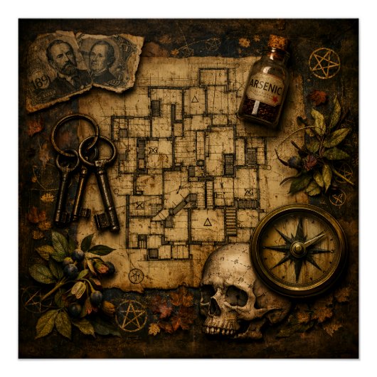 De Architect van de Dood: H.H. Holmes Moordkasteel Perfect Poster (Voorkant)