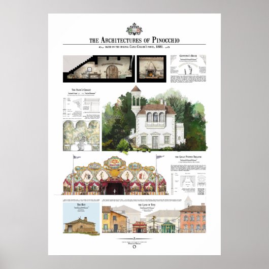 De architecturen van Pinocchio Poster (Voorkant)