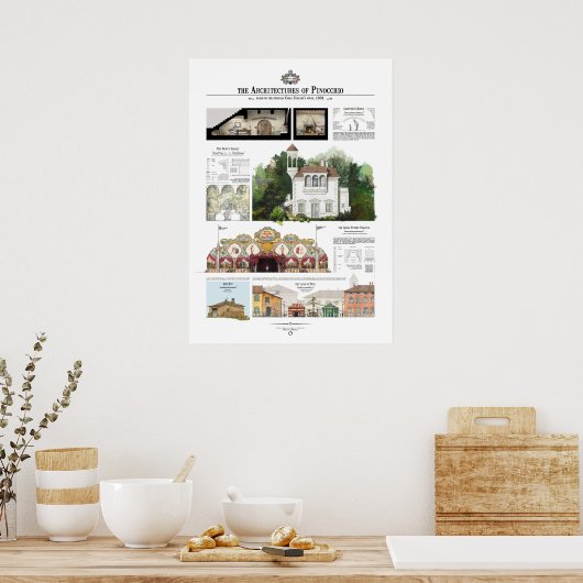 De architecturen van Pinocchio Poster (Keuken)