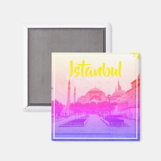 de architectuur van de stad Istanbul Hagia Sophia Magneet (Voorkant / Achterkant)