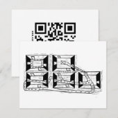 De architectuur van verbindingslinoleumsnede RSVP kaartje (Voorkant / Achterkant)